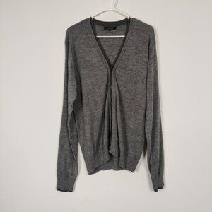 Polo Garage Men's Wool Gray Button Down Cardigan Size XL Old Money Quiet Luxury